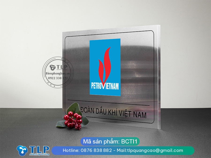 Biển công ty inox bạc xước - Mã BCTIB1