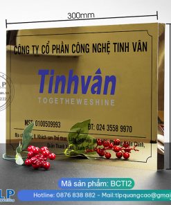Biển tên công ty inox vàng gương – Mã BCTIV2