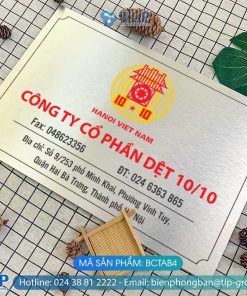 Biển tên công ty Alu bạc xước - Mã sản phẩm BCTAB4