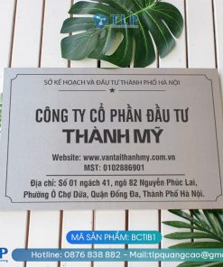 Biển tên công ty inox bạc - Mã sản phẩm BCTIB1