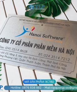 Biển tên công ty inox bạc - Mã sản phẩm BCTIB2