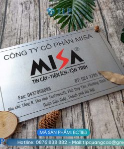 Biển tên công ty inox bạc - Mã sản phẩm BCTIB3