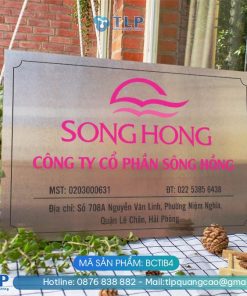 Biển tên công ty inox bạc - Mã sản phẩm BCTIB4