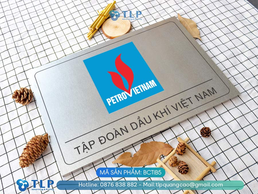 Biển tên công ty inox bạc - Mã sản phẩm BCTIB5 - Ảnh 3