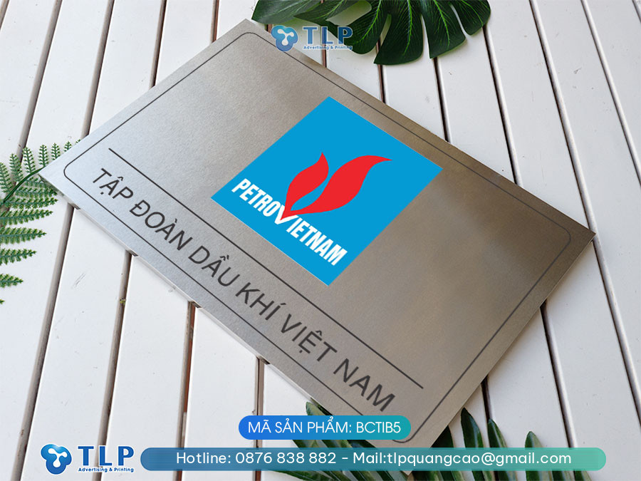 Biển tên công ty inox bạc - Mã sản phẩm BCTIB5 - Ảnh 4