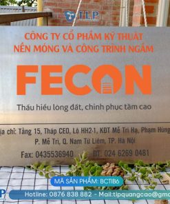 Biển tên công ty inox bạc - Mã sản phẩm BCTIB6