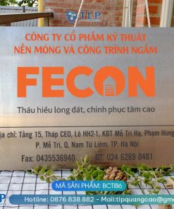 Biển tên công ty inox bạc - Mã sản phẩm BCTIB6