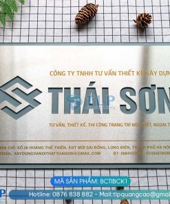 Biển tên công ty inox bạc cắt khoét - BCTIBCK1