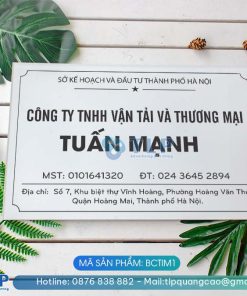Biển tên công ty mica - Mã sản phẩm BCTIM1