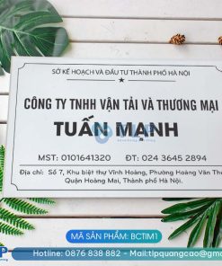 Biển tên công ty mica - Mã sản phẩm BCTIM1