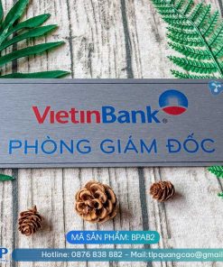 Biển tên phòng Alu bạc -  Mã sản phẩm BPAB2