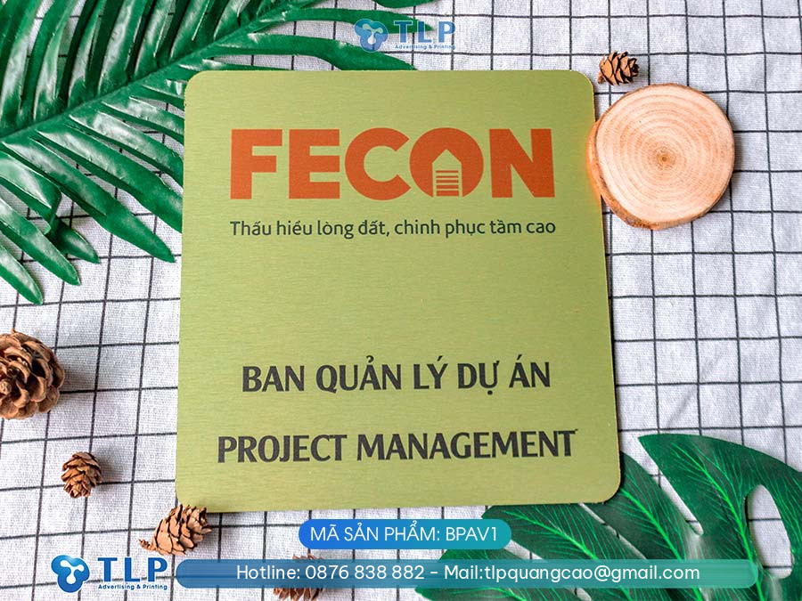 Biển tên phòng Alu vàng - Mã sản phẩm BPAV1 - Ảnh 3