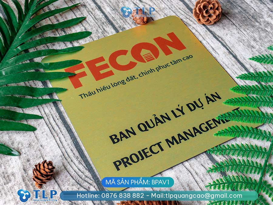 Biển tên phòng Alu vàng - Mã sản phẩm BPAV1 - Ảnh 5