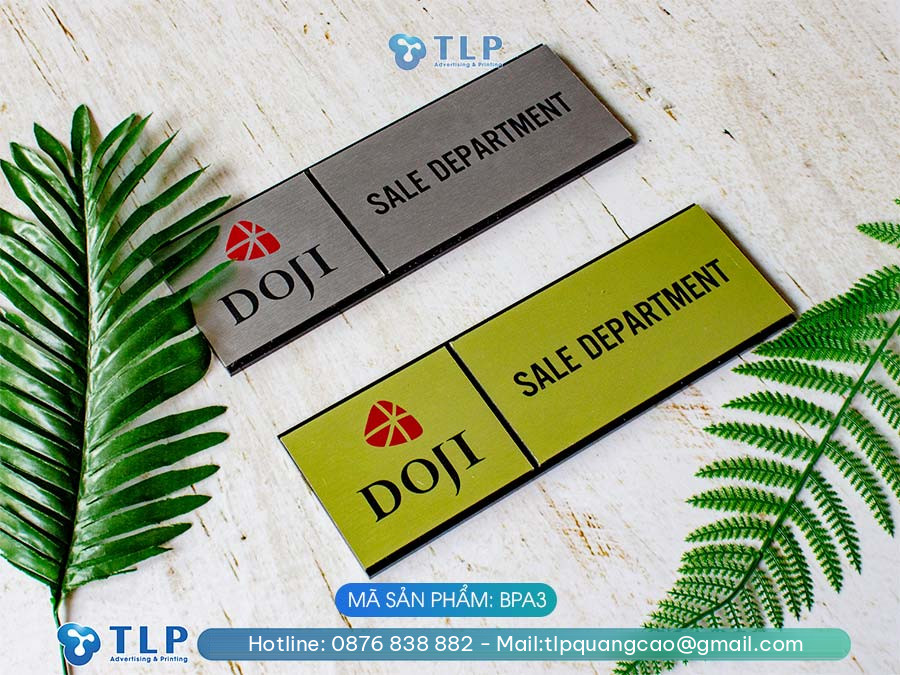 Biển tên phòng Alu đế Mica - Mã sản phẩm BPA3 - Ảnh 3
