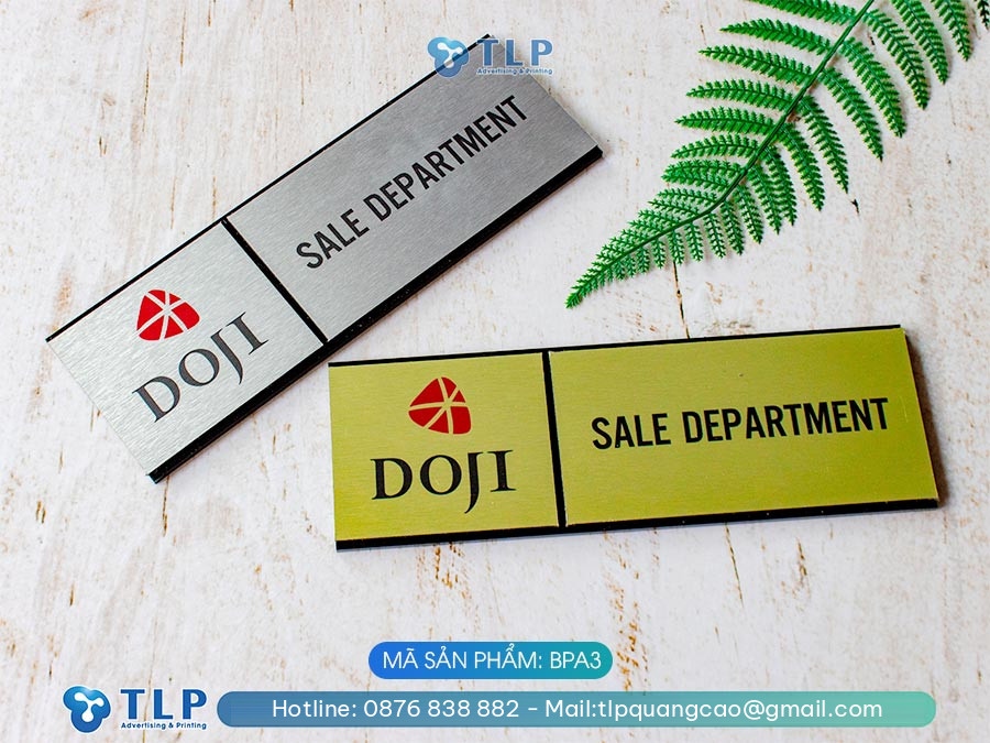 Biển tên phòng Alu đế Mica - Mã sản phẩm BPA3 - Ảnh 6