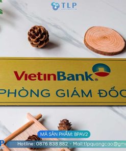 Biển tên phòng Alu vàng -  Mã sản phẩm BPAV2