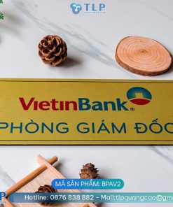 Biển tên phòng Alu vàng - Mã sản phẩm BPAV2