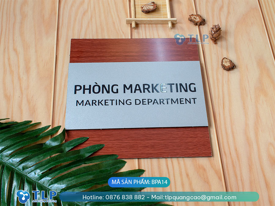 Biển phòng ban chất liệu Alu - Mã sản phẩm BPA14 - Ảnh 3
