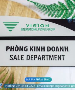 Biển phòng ban chất liệu Alu - Mã sản phẩm BPA17