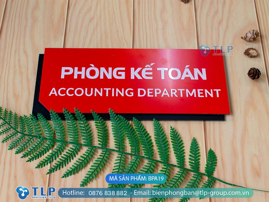 Biển phòng ban chất liệu Alu - Mã sản phẩm BPA19 - Ảnh 3