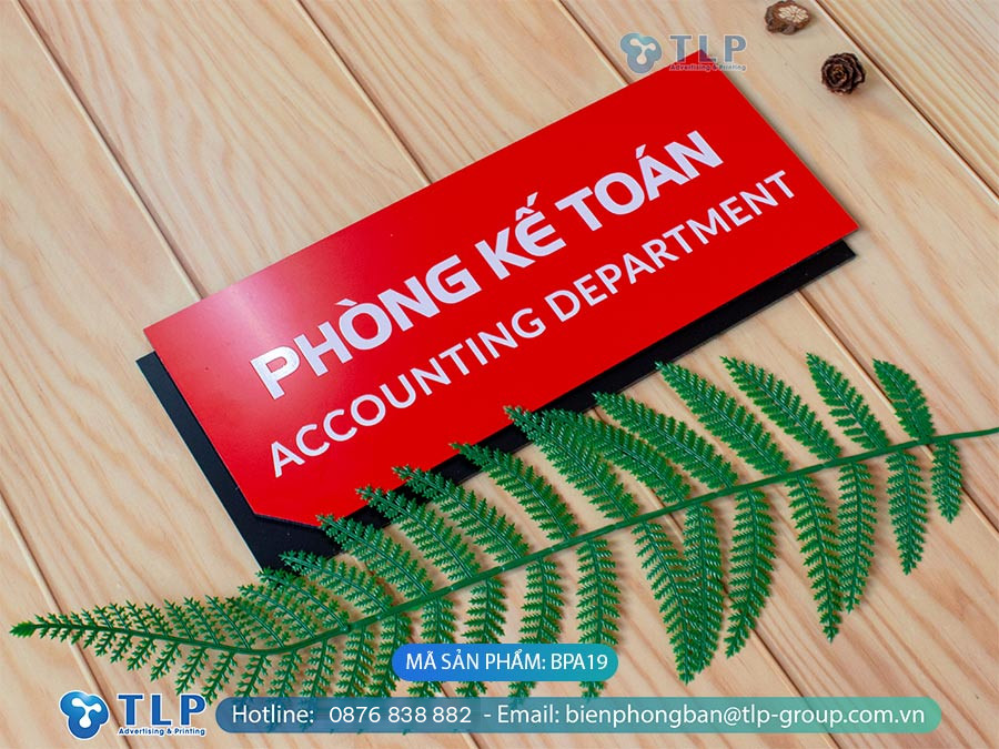 Biển phòng ban chất liệu Alu - Mã sản phẩm BPA19 - Ảnh 4