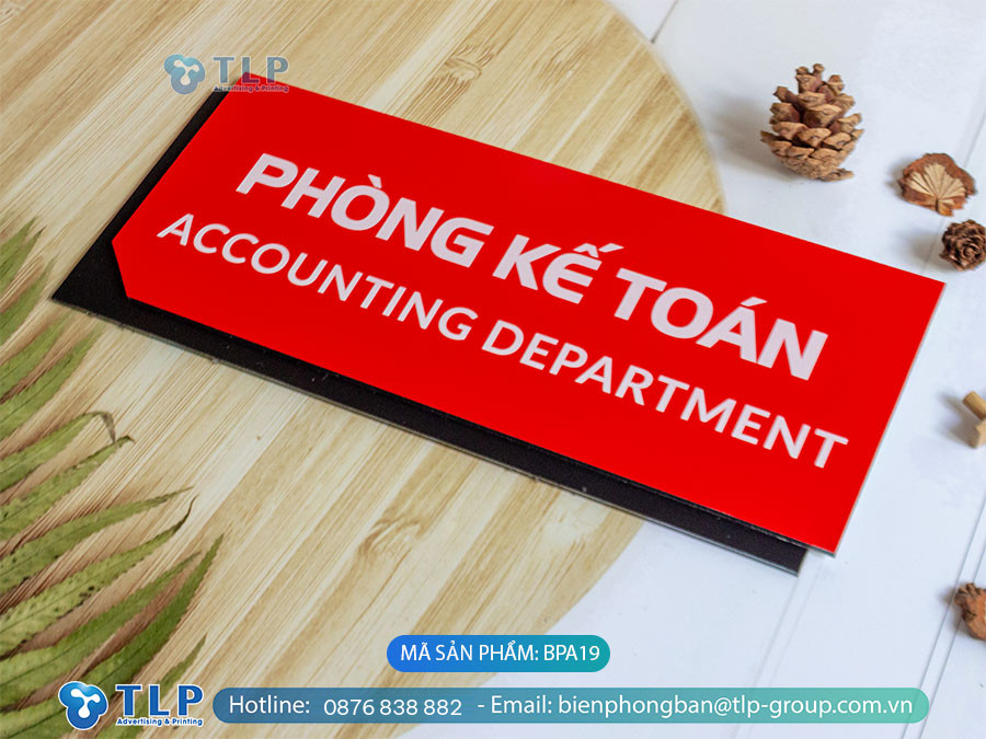 Biển phòng ban chất liệu Alu - Mã sản phẩm BPA19 - Ảnh 5