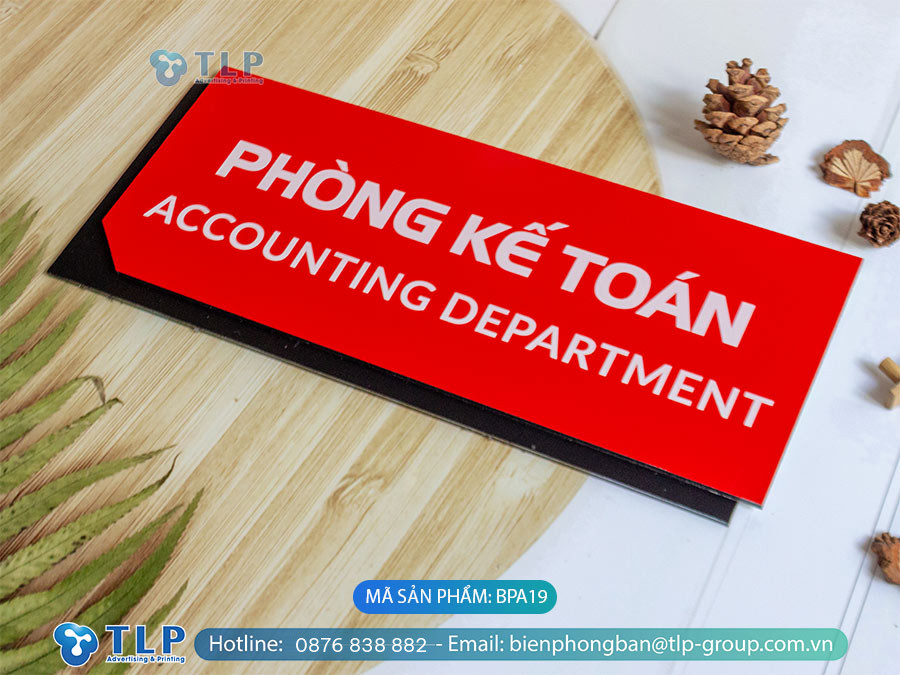 Biển phòng ban chất liệu Alu - Mã sản phẩm BPA19