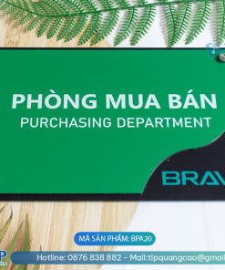 Biển phòng ban chất liệu Alu - Mã sản phẩm BPA20