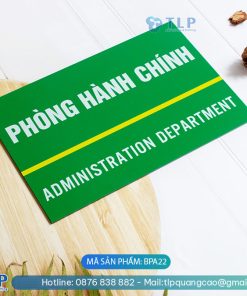 Biển phòng ban chất liệu Alu - Mã sản phẩm BPA22