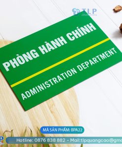Biển phòng ban chất liệu Alu - Mã sản phẩm BPA22
