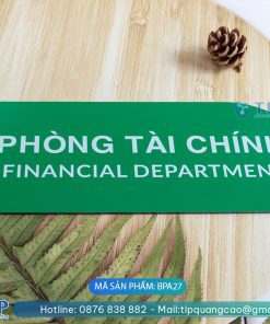 Biển phòng ban chất liệu Alu - Mã sản phẩm BPA27