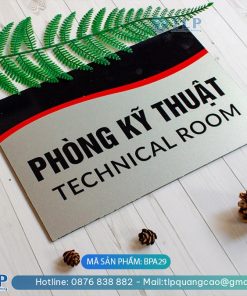 Biển phòng ban chất liệu Alu - Mã sản phẩm BPA29