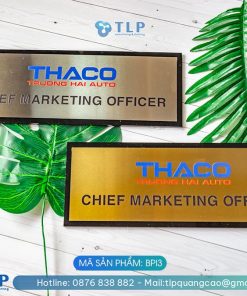 Biển tên phòng inox đế mica - Mã sản phẩm BPI3