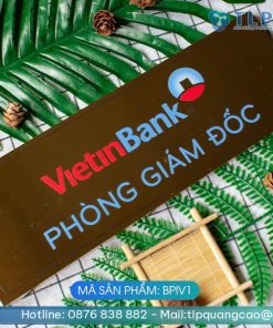 Biển tên phòng inox vàng - Mã sản phẩm BPIV1