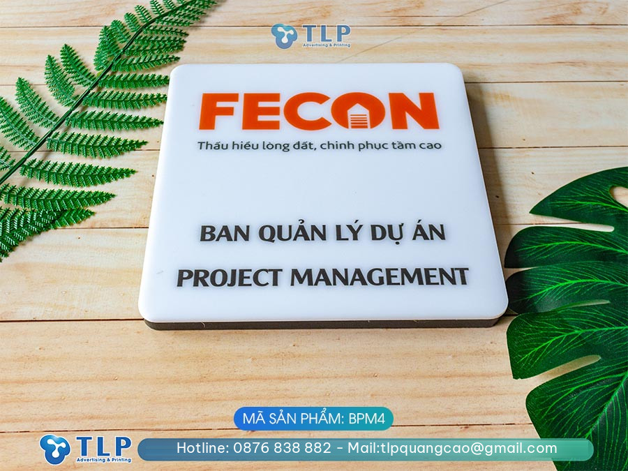 Biển tên phòng mica - Mã sản phẩm BPM4