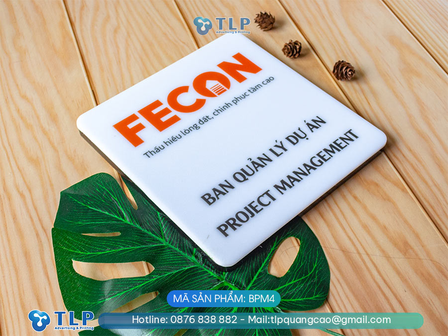 Biển tên phòng mica - Mã sản phẩm BPM4 - Ảnh 5