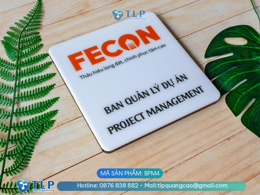 Biển tên phòng mica - Mã sản phẩm BPM4 - Ảnh 6