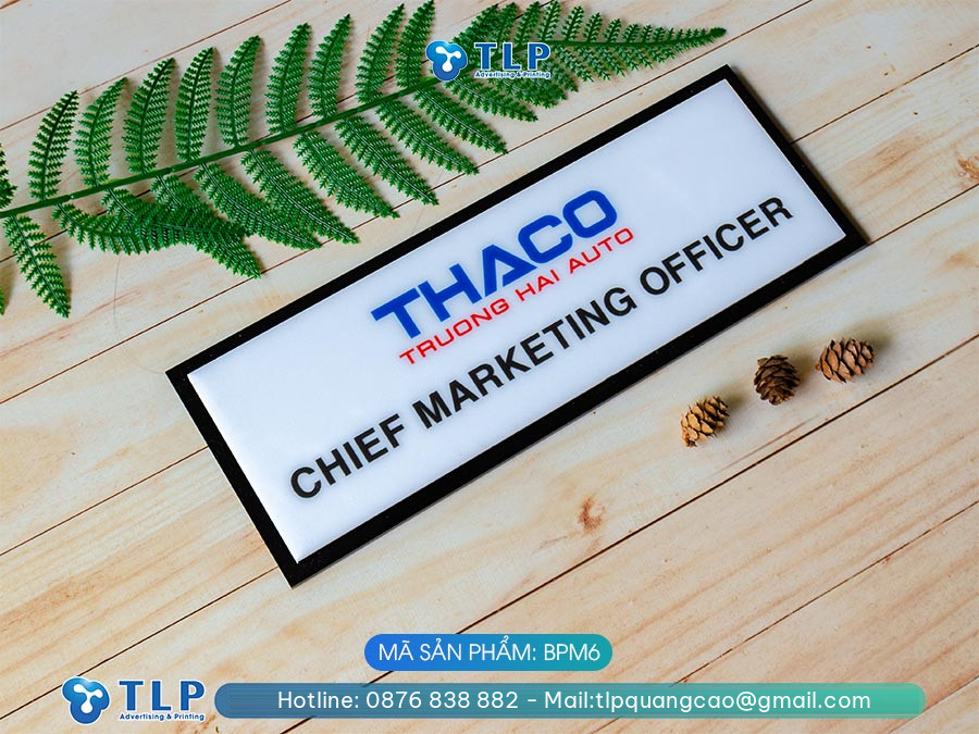 Biển tên phòng mica - Mã sản phẩm BPM6 - Ảnh 3