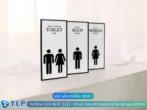 Biển tên phòng WC, nhà vệ sinh - Mã sản phẩm BPW1