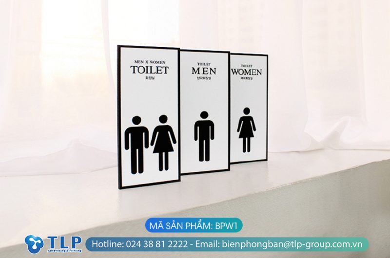 Biển tên phòng WC, nhà vệ sinh - Mã sản phẩm BPW1