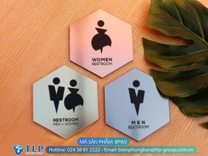Biển tên phòng WC, nhà vệ sinh - Mã sản phẩm BPW3