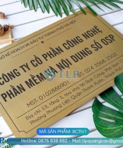 Biển tên công ty inox vàng- Mã sản phẩm BCTIV1
