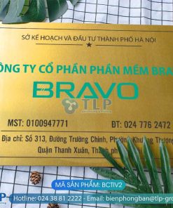 Biển tên công ty inox vàng - Mã sản phẩm BCTIV2