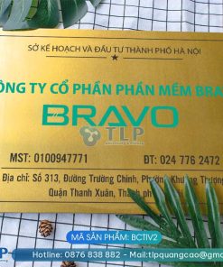 Biển tên công ty inox vàng - Mã sản phẩm BCTIV2