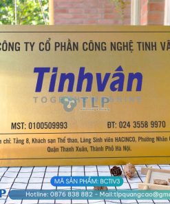 Biển tên công ty inox vàng- Mã sản phẩm BCTIV3