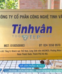 Biển tên công ty inox vàng- Mã sản phẩm BCTIV3
