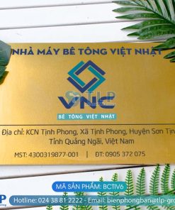 Biển tên công ty inox vàng- Mã sản phẩm BCTIV6