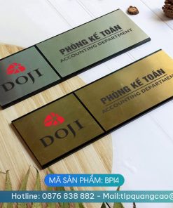Biển phòng ban chất liệu Inox - Mã sản phẩm BPI4