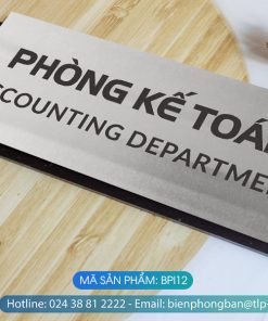 Biển phòng ban chất liệu Inox - Mã sản phẩm BPI12