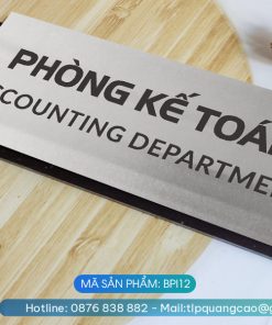 Biển phòng ban chất liệu Inox - Mã sản phẩm BPI12